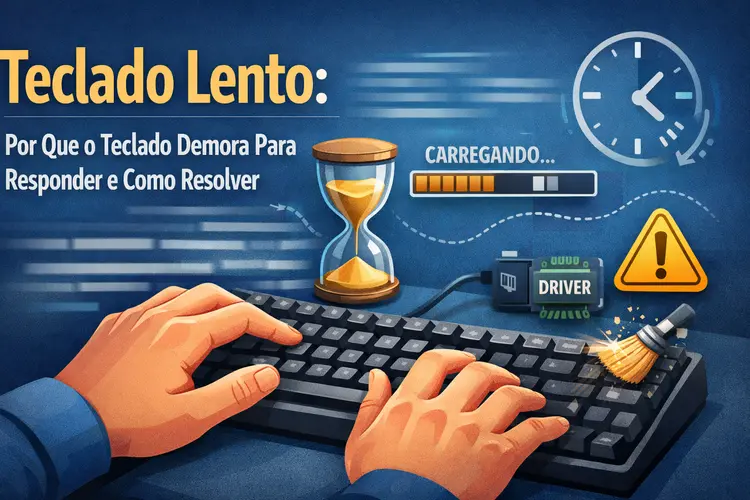teclado lento ao digitar causado por driver sistema sobrecarga e sujeira no teclado