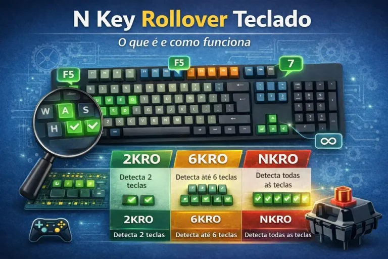 n key rollover teclado explicação com comparação 2kro 6kro nkro e teclas simultâneas